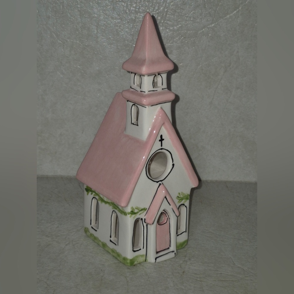 Ceramic Church Candle Holder